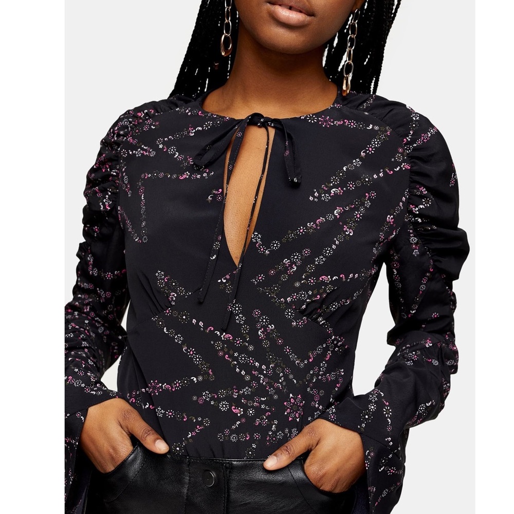 Topshop Star Print Prairie Blouse 2